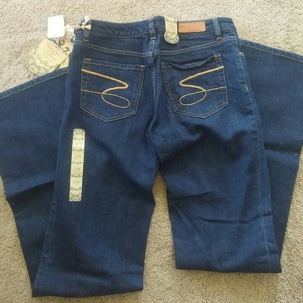 Seven7 Dark Blue Flare Jeans